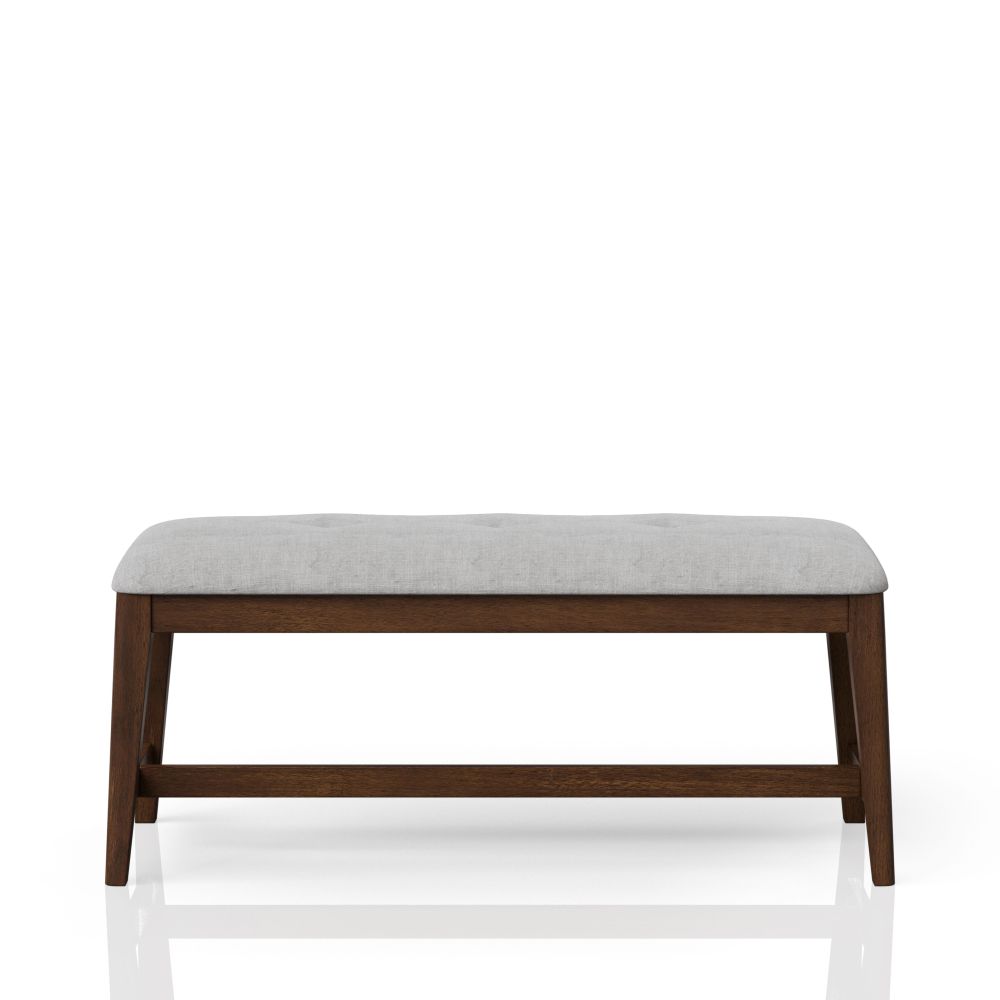 Backless Upholstered Dining Bench Mid-Century Seating