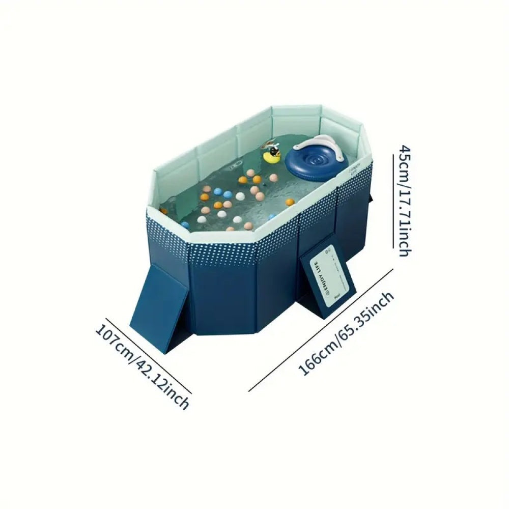 1.6m PVC folding pool (not inflatable) bathes and cools in summer, suitable for outdoor patio beach garden