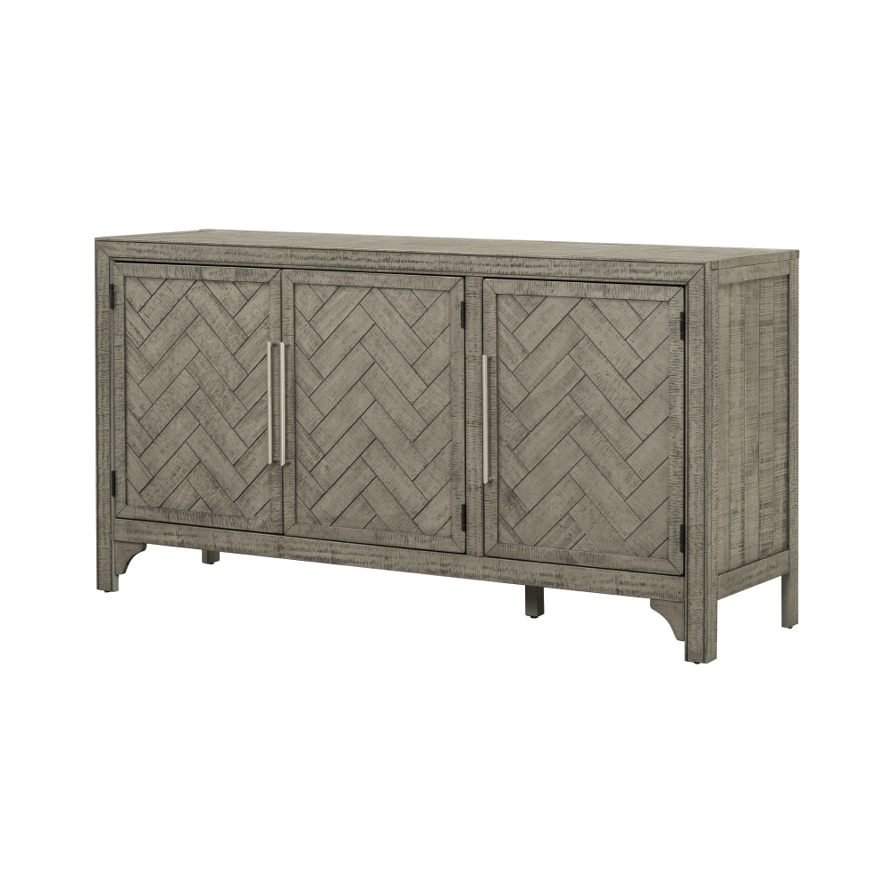 U_Style Designed Storage Cabinet Sideboard with MDF+Pine veneer , Adjustable Shelves, Suitable for Living Rooms, Entrance and Study Rooms.