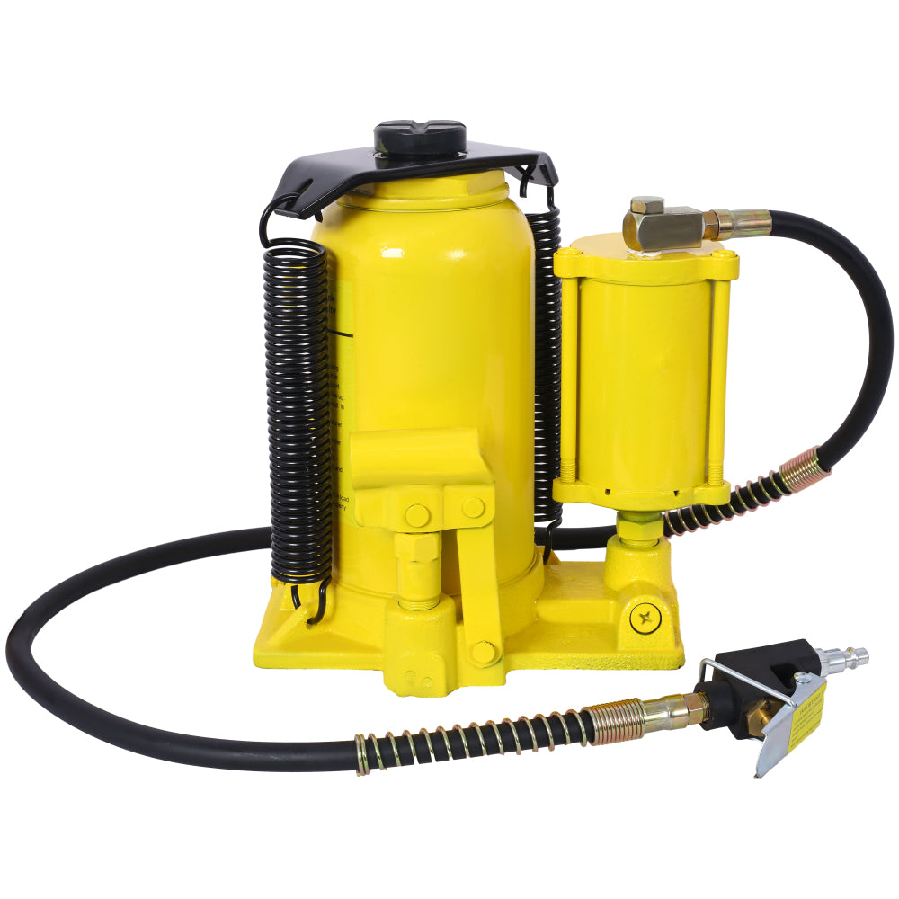 Air Hydraulic Bottle Jack, 20 Ton/44029 LBS All Welded Bottle Jack, 10.2-19.7 inch Lifting Range, Manual Handle and Air Pump, for Car, Pickup, Truck, RV, Auto Repair, Industrial Engineering ,Blue