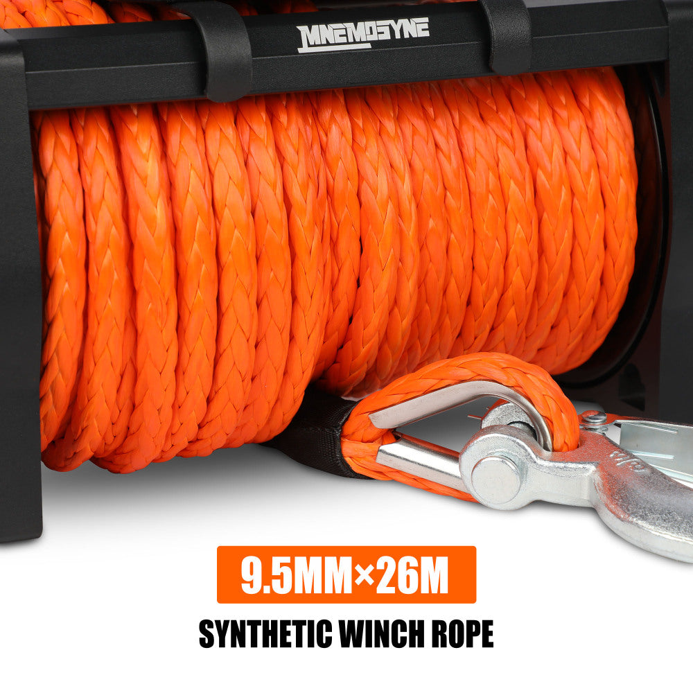 13000LBS Electric Winch 12V Synthetic Rope Sand Towing Truck Trailer Jeep 4WD