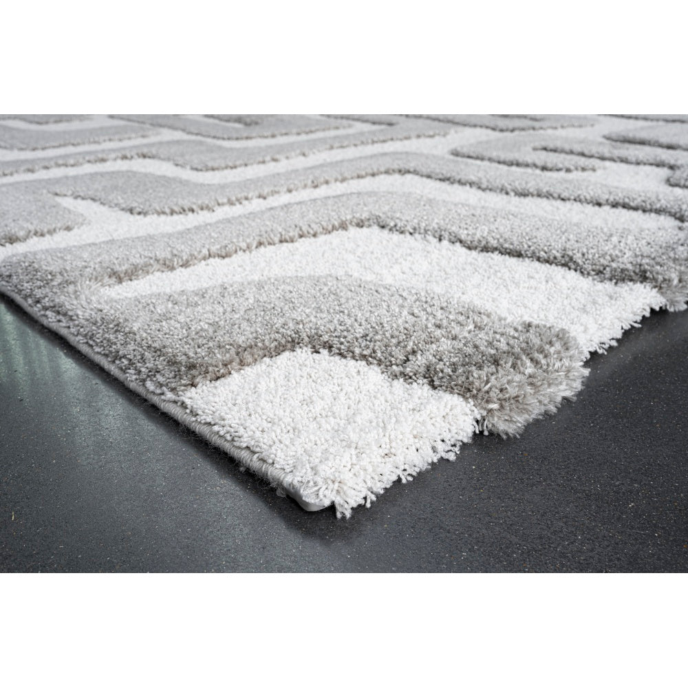 Luna Meara Gray and Ivory Recycled Polyester Area Rug