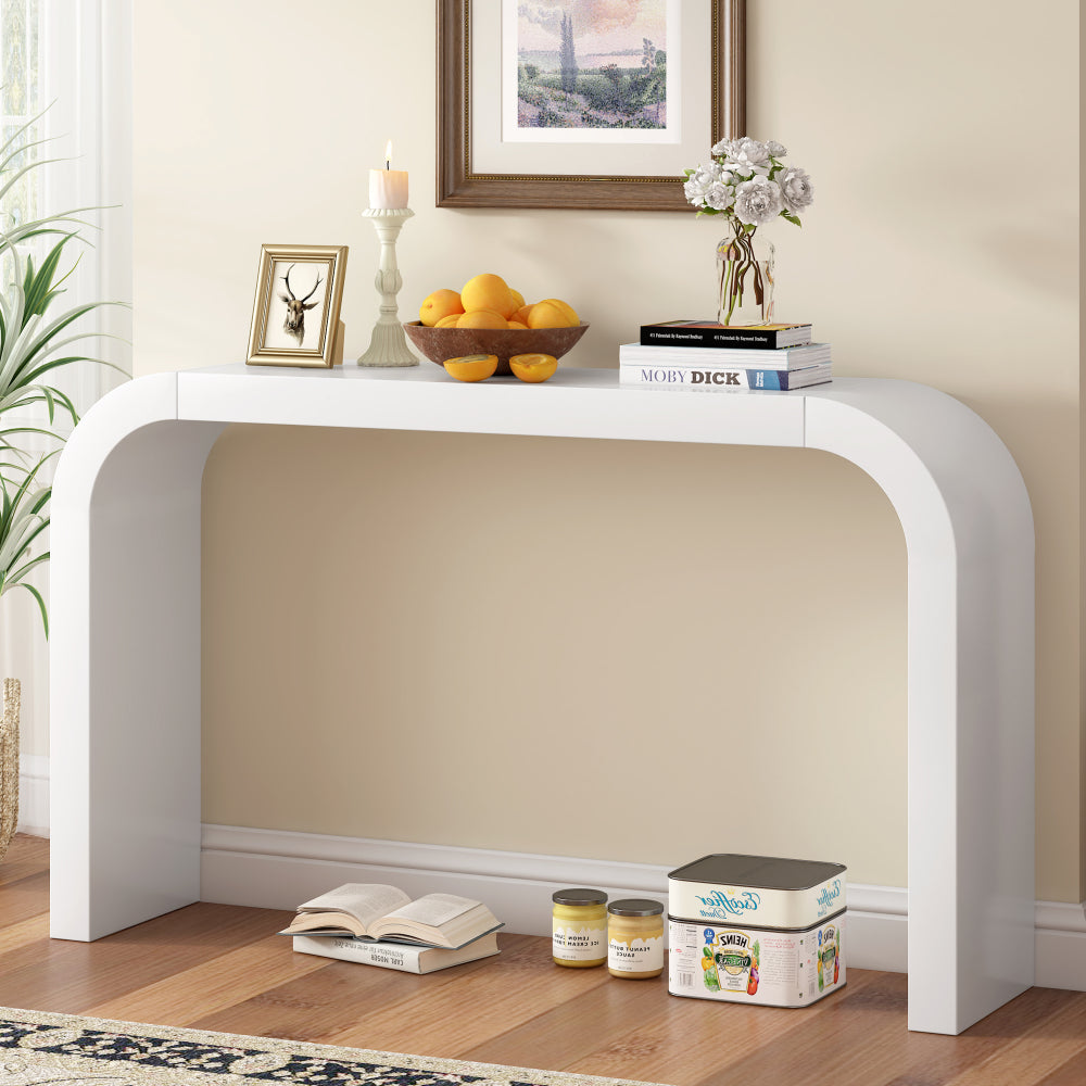 Mirod Modern Minimalist Console Table,Elegant and Versatile Design,Perfect for Living Room, Hallway, and Bedroom,Sturdy and Stable Frame