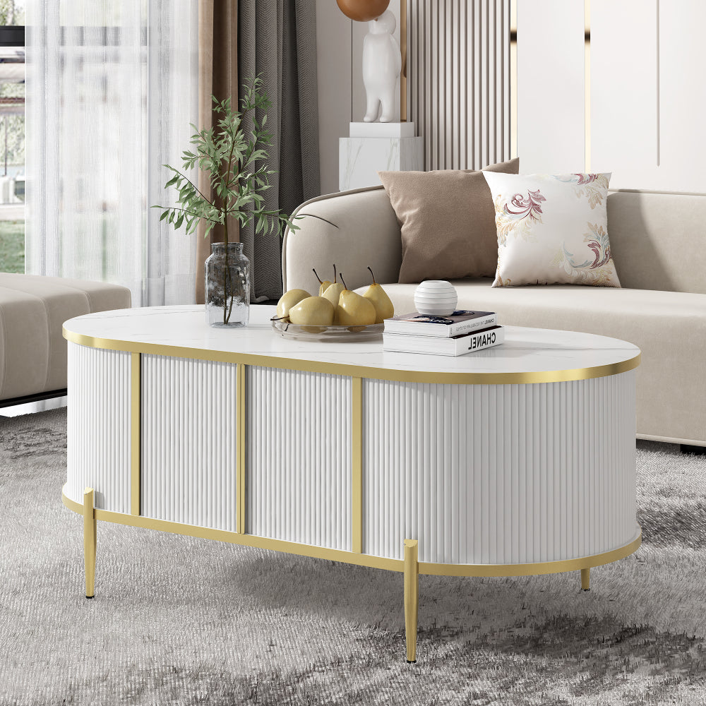 U-Can Set of 2 Nesting Coffee Tables Farmhouse,Rectangle Coffee Table Living Room,Wood Finish Coffee Table Set, Small Coffee Tables, Sofa Side Table for Living Room