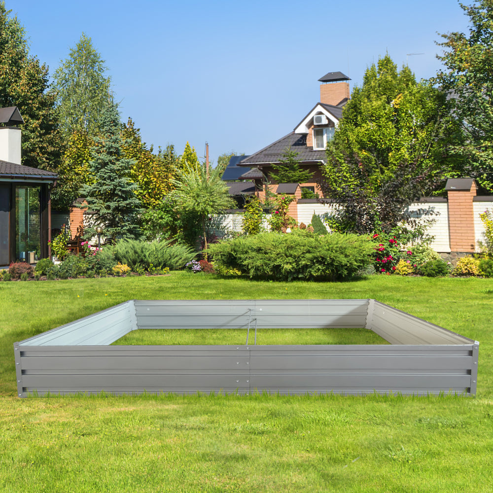 6 x 3 x 1 ft (2 pack) Metal Garden Bed,Outdoor Planter Box Metal Patio Kit Planting Bed for Vegetables Flowers Herb,Green