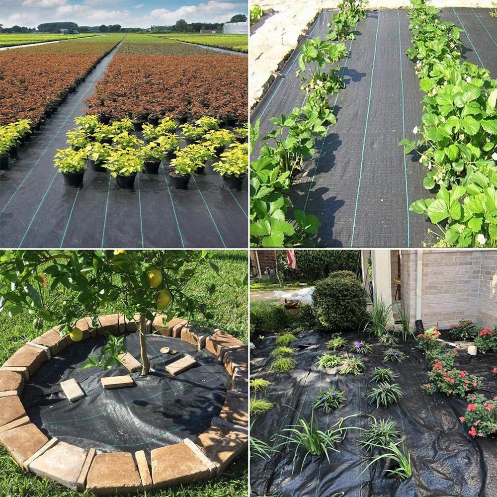 3 ft. x 50 ft. 3.0 oz. Black Woven Polypropylene Weed Barrier Fabric - Heavy Duty Landscape Fabric for Garden, Patio & Weed Control