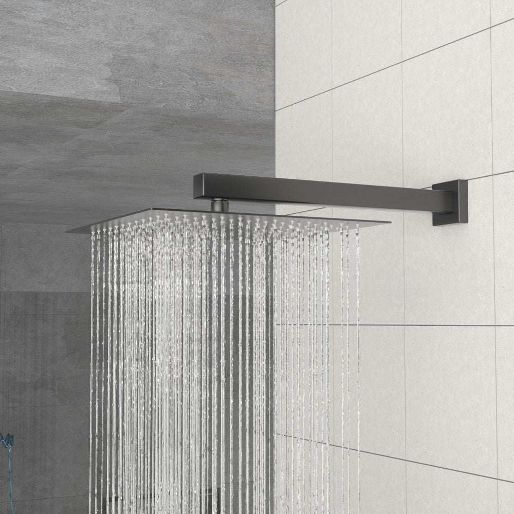 8" Ceiling Mounted Shower Arm with Flange, Brushed Nickel