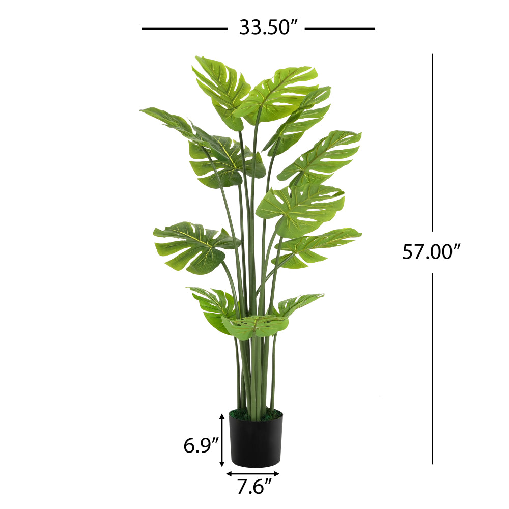 57" Artificial Monstera Deliciosa Plant with Pot