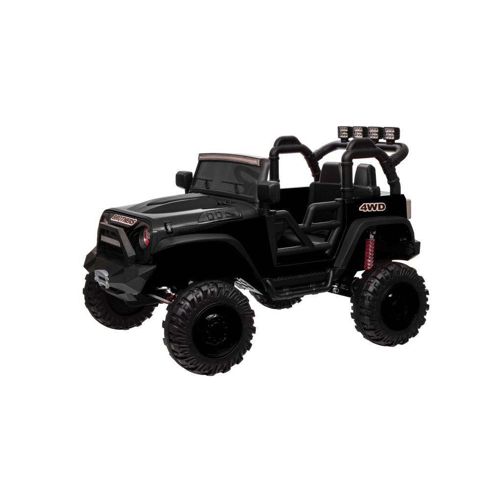 24V 9Ah Ride on Toy for Big Kids, 2-Seater Powered Ride-on Truck Car with Remote,black