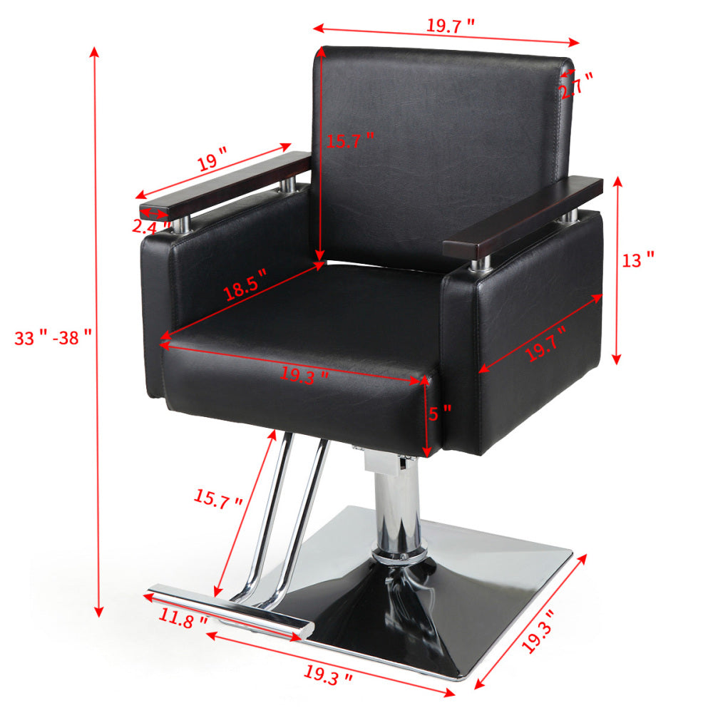 Hydraulic Barber Chair, Heavy-Duty Styling Chair with 360 Degree Rotation for Barber Shop, Beauty Salon, Spa, Tattoo Shop