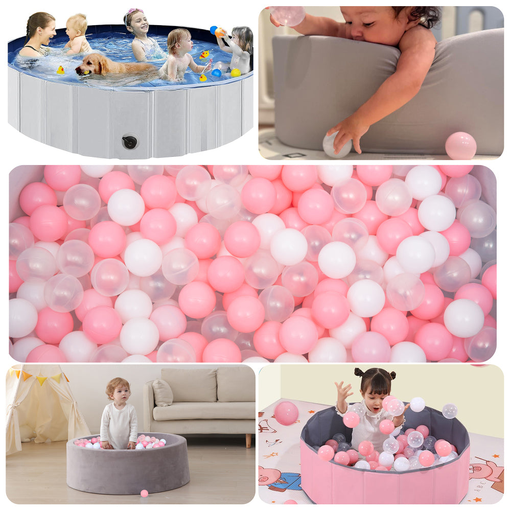 Ball Pit Balls 1000 Count for Kids, Colorful Phthalate Free BPA Free Baby Toddler Play Balls for Kids Toddlers - Safe, Crushproof, Lightweight, Durable Spheres-Pink