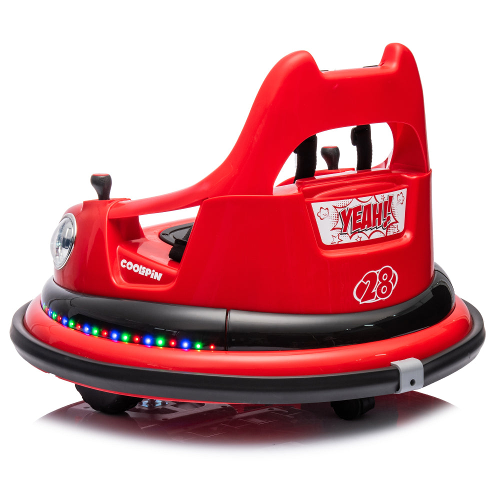 12V ride on bumper car for kids,electric car for kids,1.5-5 Years Old,W/Remote Control, LED Lights, Bluetooth & 360 Degree Spin, Vehicle body with anti-collision padding
Five-point Safety Belt,2wd