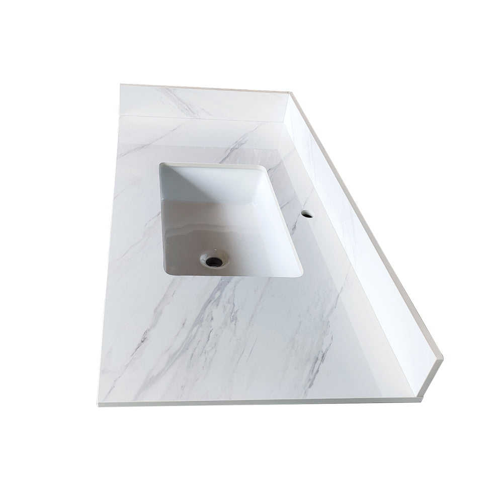 22 Inch Sidesplash , Bathroom Vanity Top with Backsplash ,4" Height Backsplash, for Vanity Top, Bianco Carrara Venato
