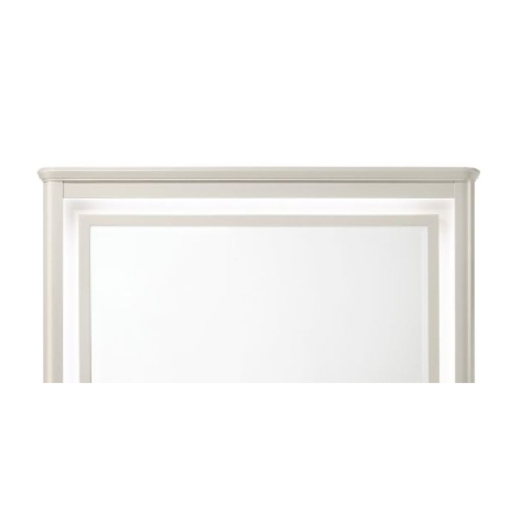 Laveda Pearl White Finish Mirror w/LED