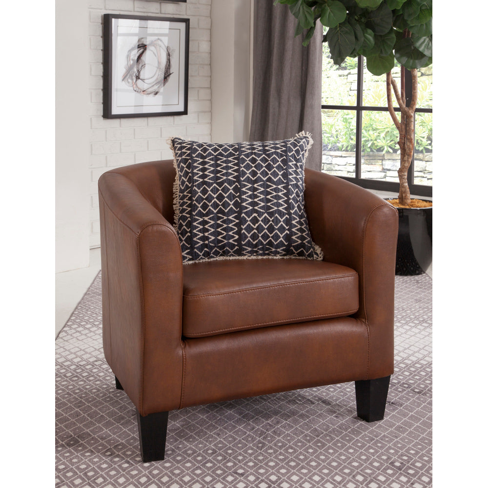 Abacasa Blake Corvas Navy/White Throw Pillow