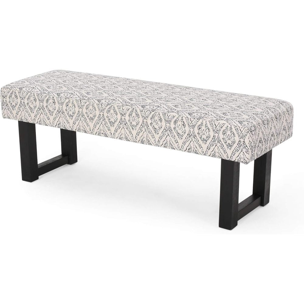 Ashford Boho Fabric Bench Great Deal Furniture Boho Fabric Bench, Black Print