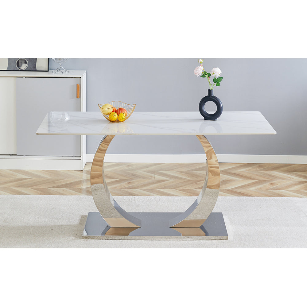 Only Table Legs.Stainless Steel O-Shaped Table Leg - A Strong Choice for Modern Homes.