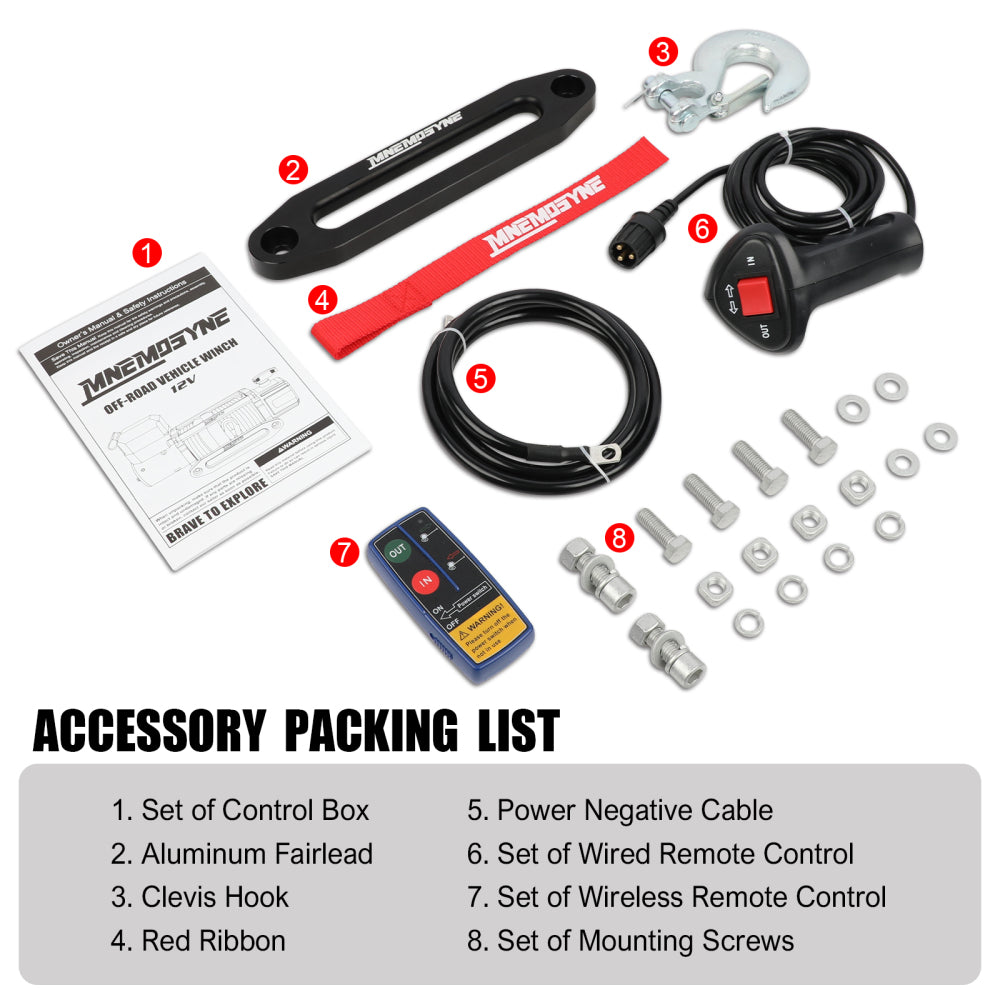 13500LBS Electric Winch 12V Synthetic Rope Sand Towing Truck Trailer Jeep 4WD
