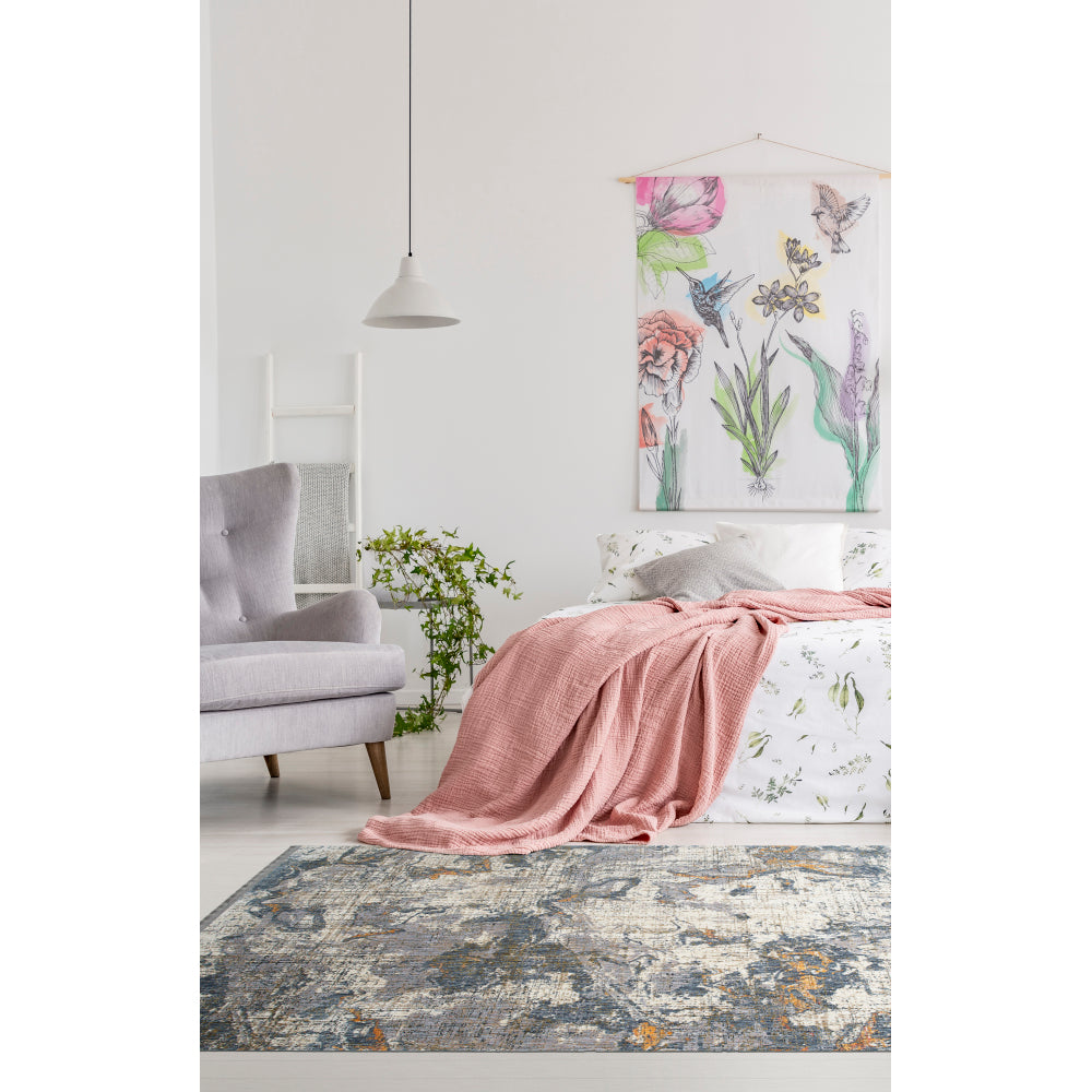 Modern, Abstract, Cut Pile 1'10" x 2'6" Rectangle Throw Rug