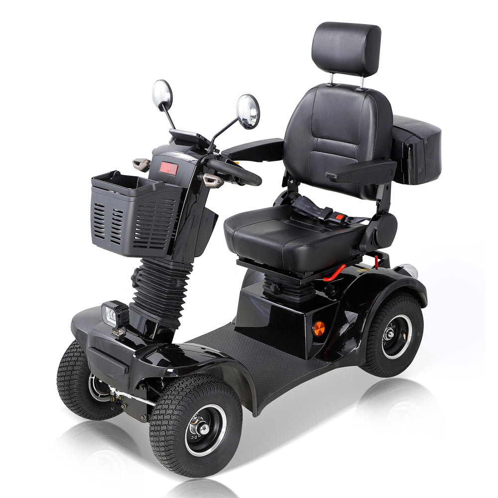 Heavy Duty Mobility Scooter for Seniors with Electromagnetic Brake,500W Motor 330LBS Capacity Electric All Terrain Powered Mobility Scooter