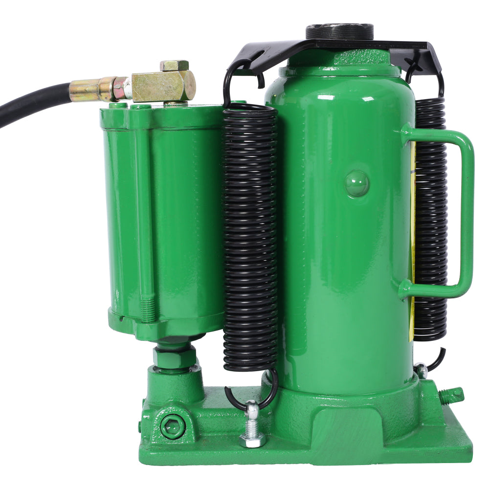 Air Hydraulic Bottle Jack, 12 Ton/24000 LBS All Welded Bottle Jack, 9.8-19.3 inch Lifting Range, Manual Handle and Air Pump, for Car, Pickup, Truck, RV, Auto Repair, Industrial Engineering ,Green
