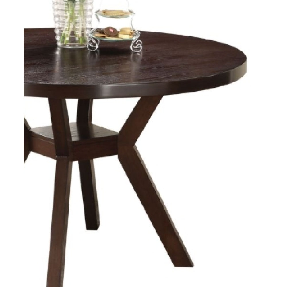 Drake Gray Fabric & Espresso Finish 5PCs Dining Room Set