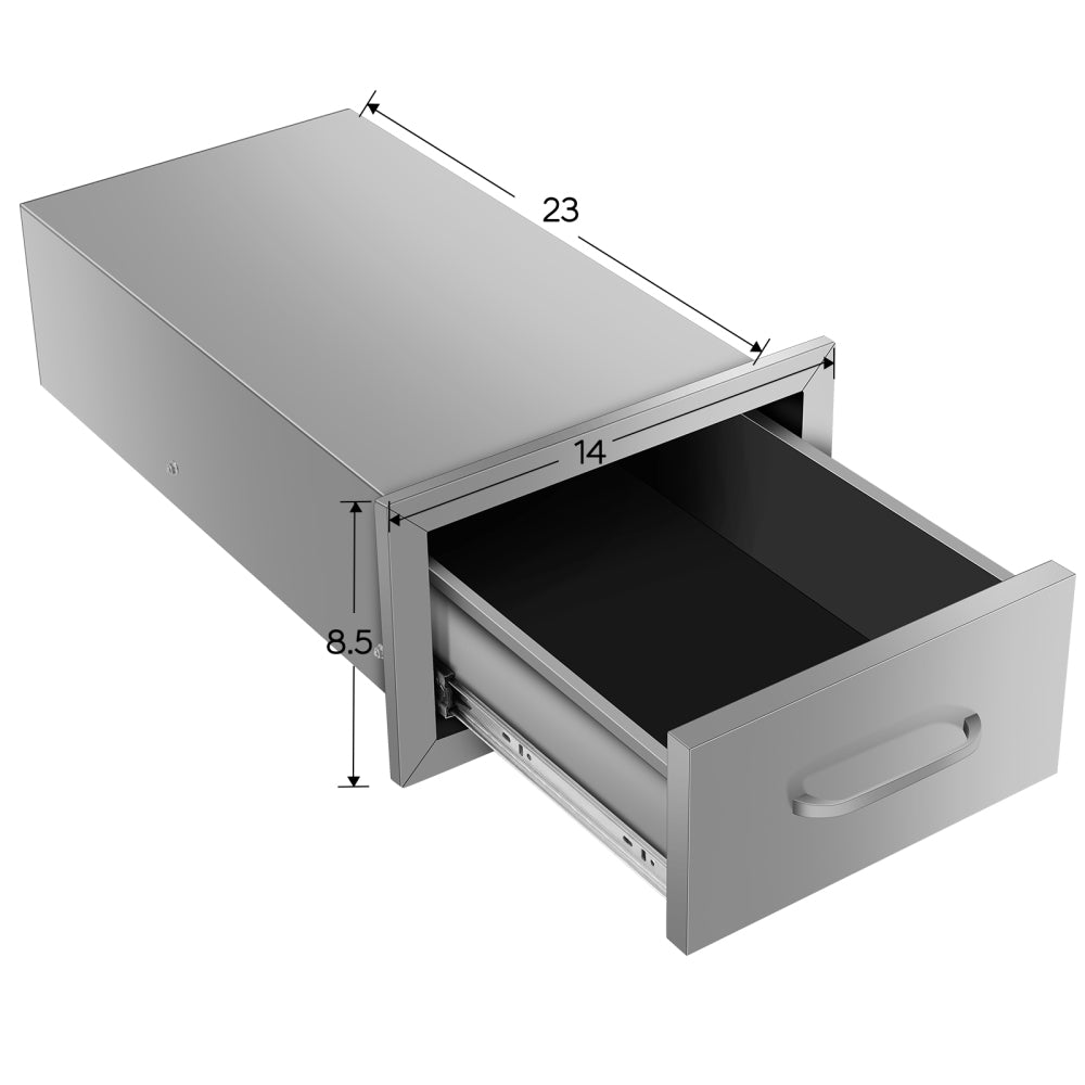 Drawer cabinets for outdoor kitchens or courtyards