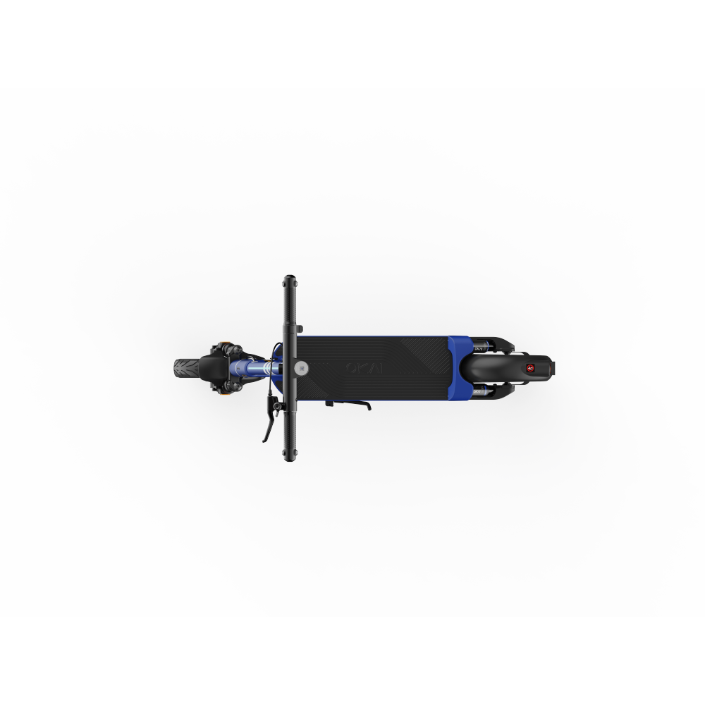 Dual-Suspension Electric Scooter w/ 43.5 Miles Max Operating Range & 24 mph Max Speed - Blue
