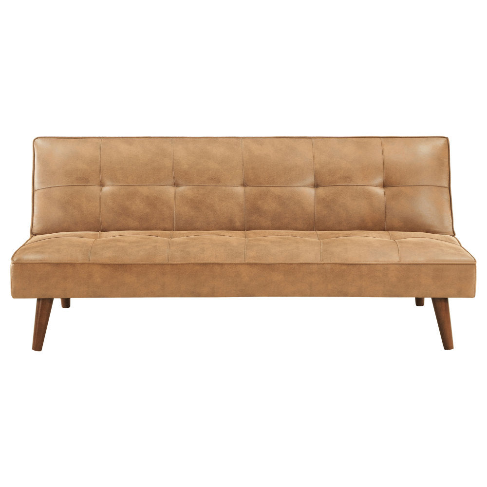 Ralston Saddle Brown Upholstered Convertible Sofa Bed