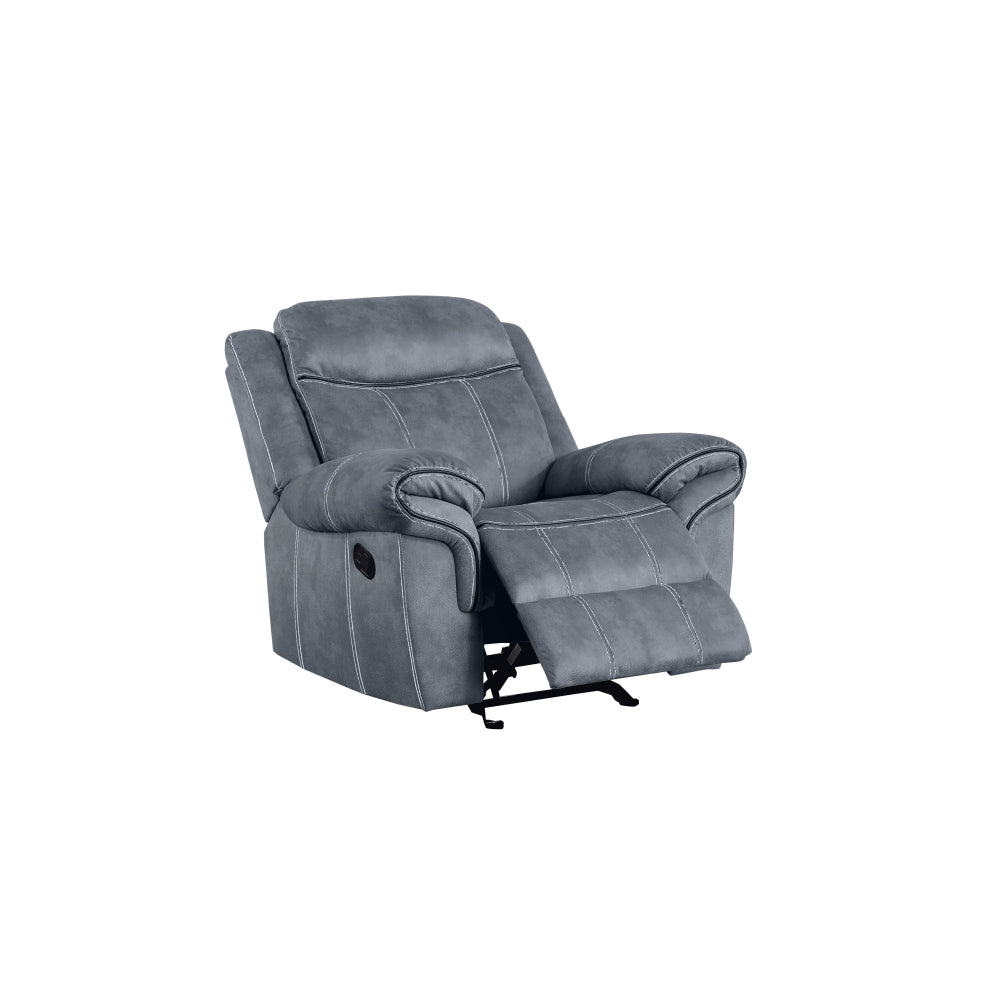 Zubaida Two Tone Chocolate Velvet Recliner Loveseat w/USB Port & Console