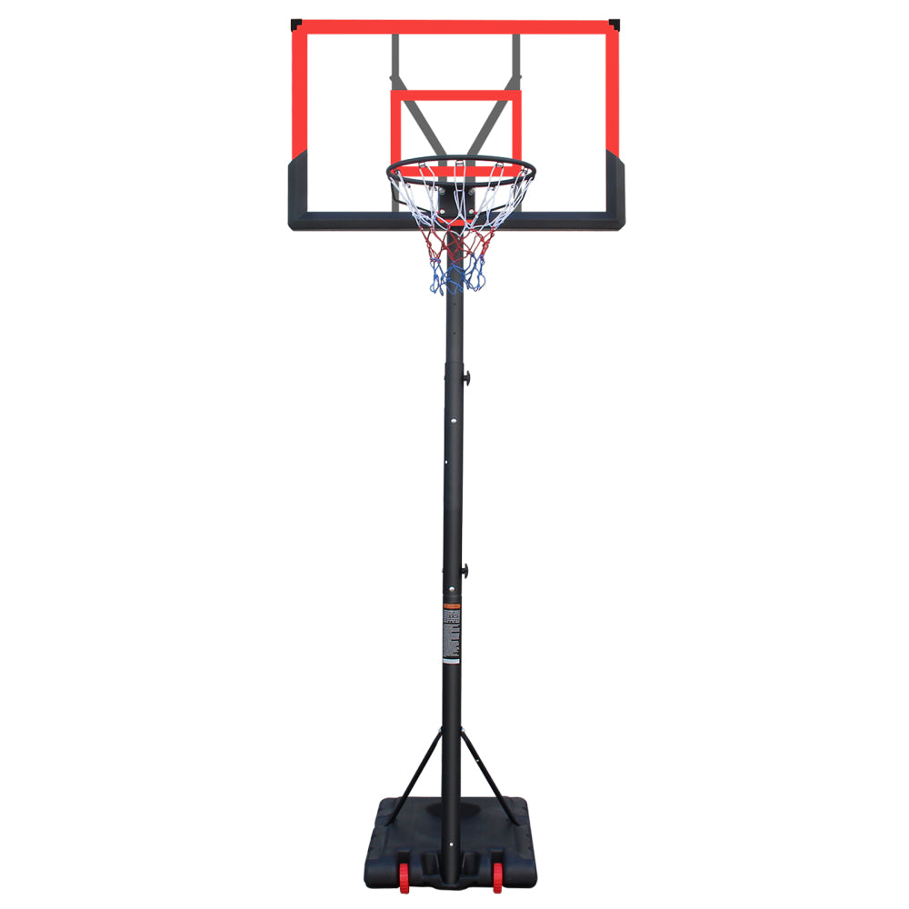 Basketball Hoop 5.73-10FT Height Adjustable Portable Basketball Goal for Indoor Outdoor Basketball Stand 44in Backboard with Wheels Orange