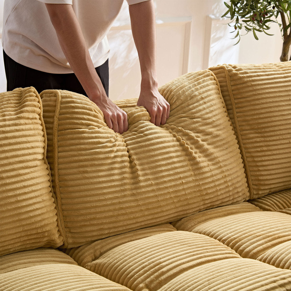 Only right armrest position of the sofa,yellow color