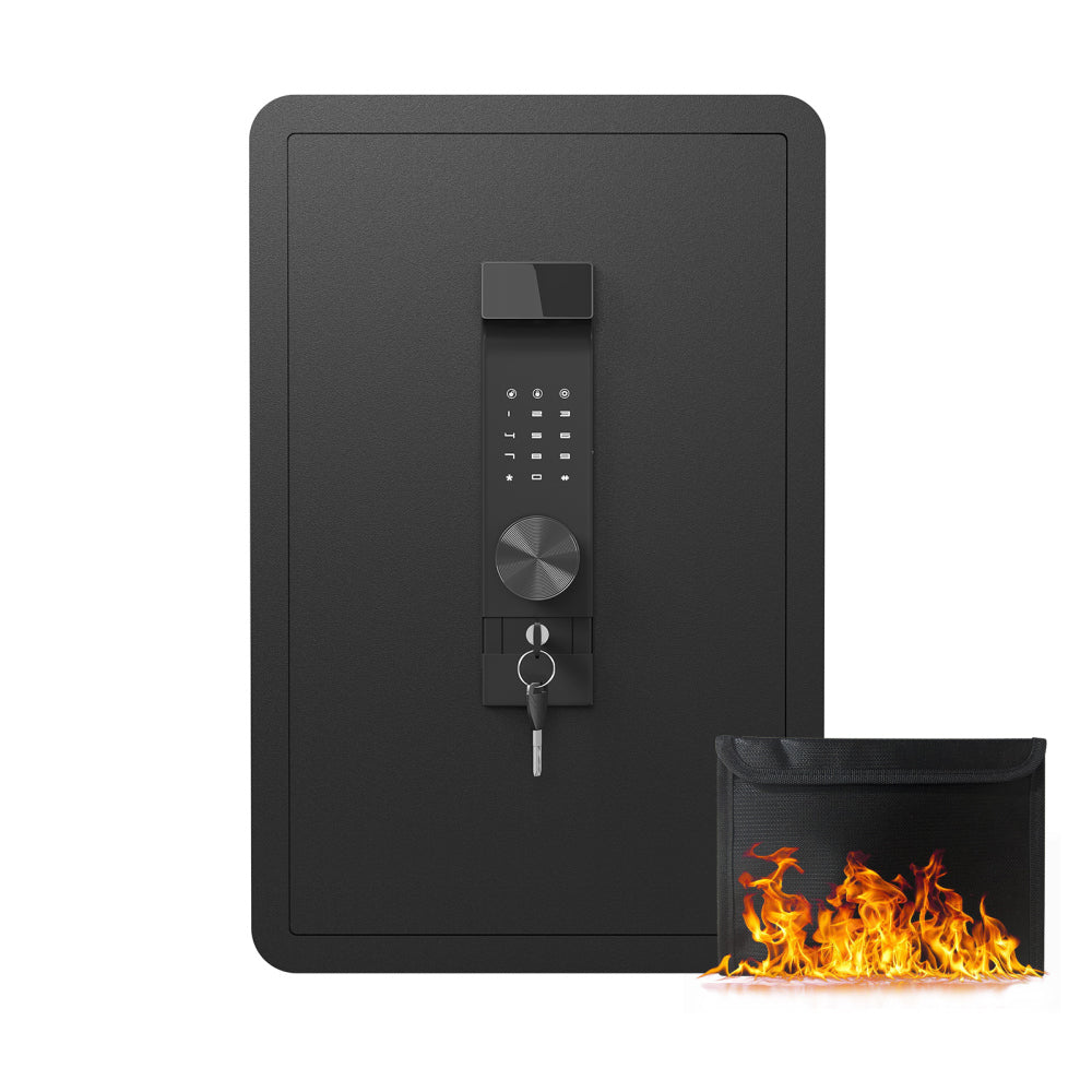 High Security Large-sized Safe Box with Fireproof and Waterproof Bag, 3.0 Cub Feet Safe with Electronic Password Lock,Safe with Private Inner Cabinet for Home,Office and Hotel