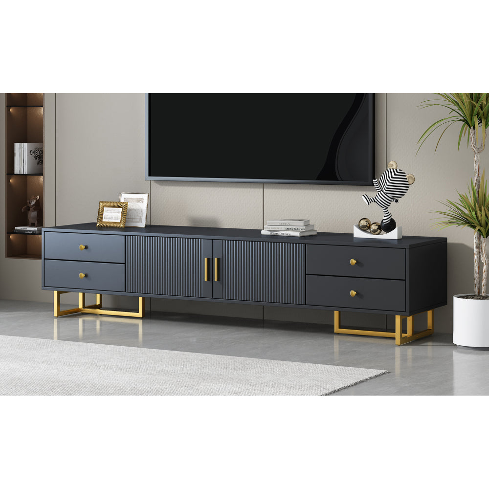 U-Can TV Stand for 65+ Inch TV, Entertainment Center TV Media Console Table, Modern TV Stand with Storage, TV Console Cabinet Furniture for Living Room(OLD SKU: WF530740AAB)