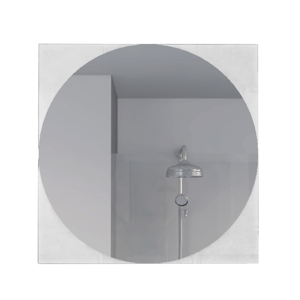 Mirror Mundip, With Sandblasting Borders, Square Shape