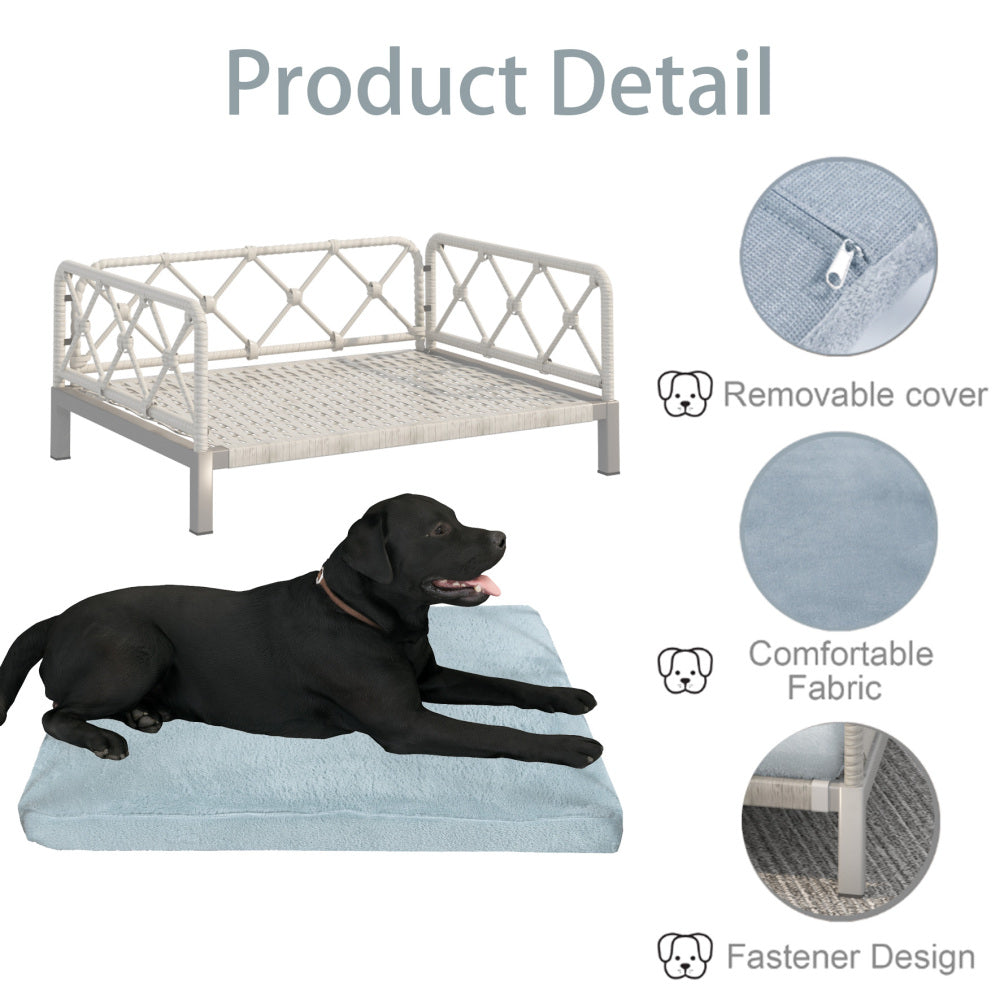 wicker pet bed Rattan Dog Sofa Bed outdoor indoor Water Resistant