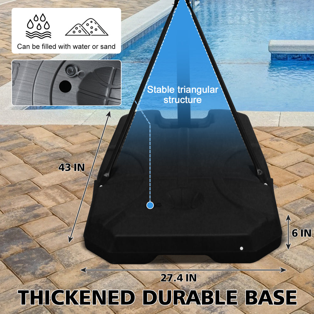 Basketball Hoop Adjustable Height 4.74-10 FT, Portable Basketball Stand for Outdoor&Indoor