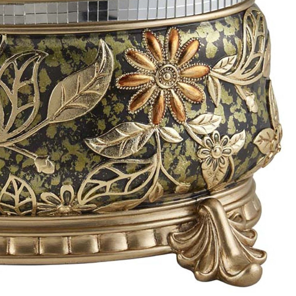 9 Inch Chrysanthemum Resin Jewelry Box
