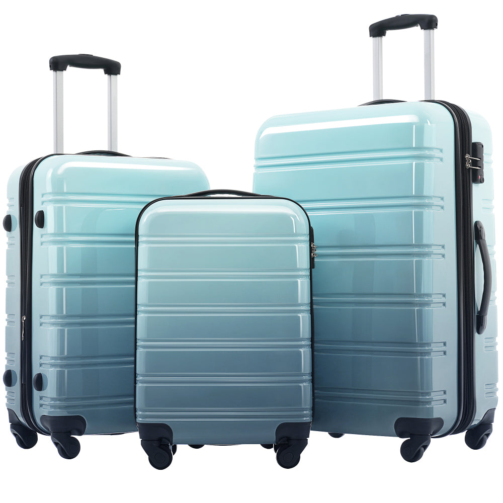 3 Piece Luggage Set Hardside Spinner Suitcase with TSA Lock 20" 24' 28" Available