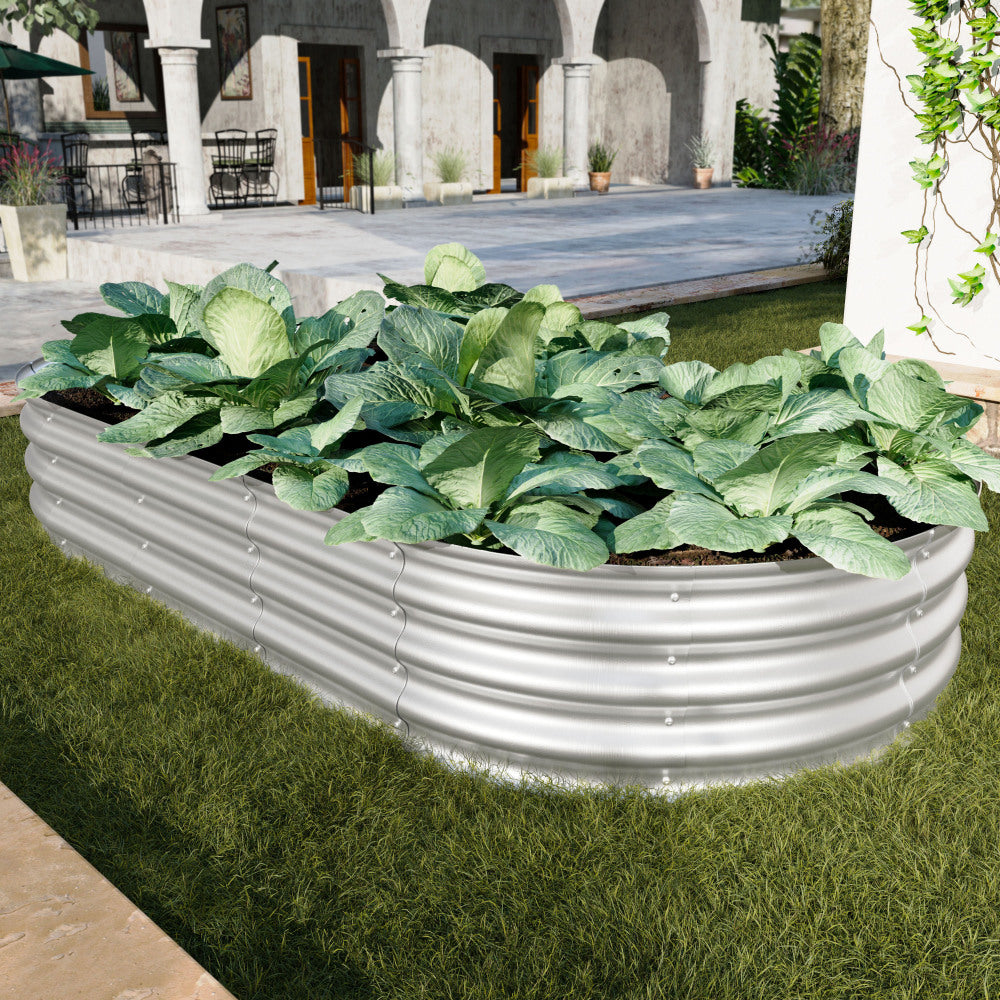 6x3x1ft Raised Garden Bed Kit, Galvanized Planter Raised Garden Beds for Outdoor for Vegetables,Flowers &Herbs, Heavy Duty, Rust-Resistant, Easy Assembly
