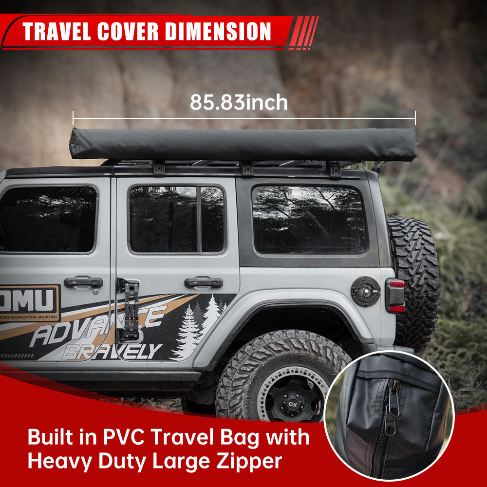 Overland 270 Degree Awning House Tent for Driver Side, Only Top Awning Not Include Side wall