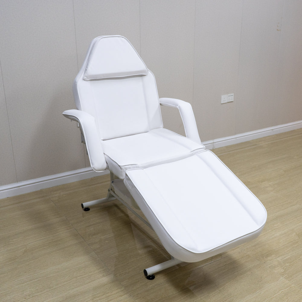 Tattoo Chair for Client, Facial Beds for Esthetician Adjustable 3-Section Lash Tattoo Bed, 72 Inches Facial Spa Chair Professional Tattoo Chair for Artist Beauty Massage Salon, White