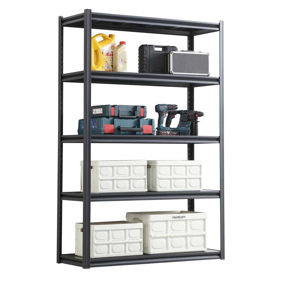5 Tier Heavy Duty Metal Storage Shelves ,Easy to Assemble ,Adjustable ,Storage Shelves for Basements, Garages and Kitchen, 72 "H*47.2 "W*17.7 "D
