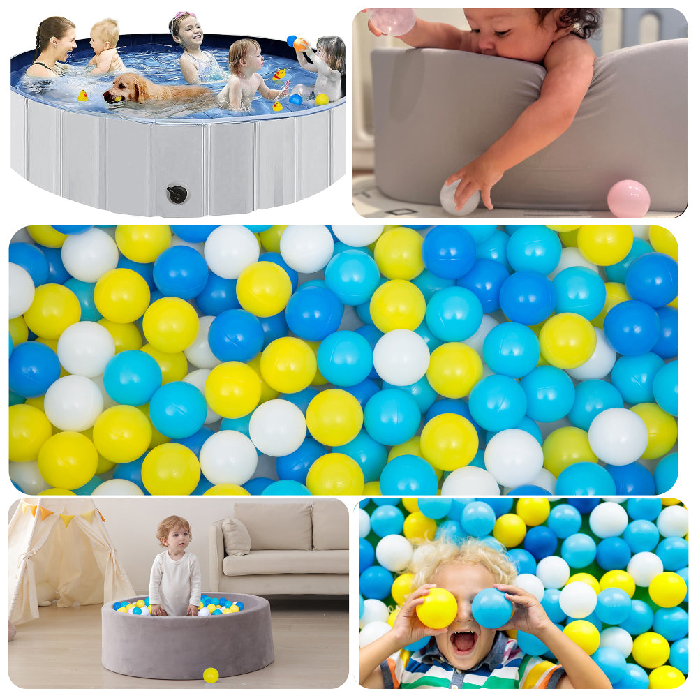 Ball Pit Balls 1000 Count for Kids, Colorful Phthalate Free BPA Free Baby Toddler Play Balls for Kids Toddlers - Safe, Crushproof, Lightweight, Durable Spheres-Yellow