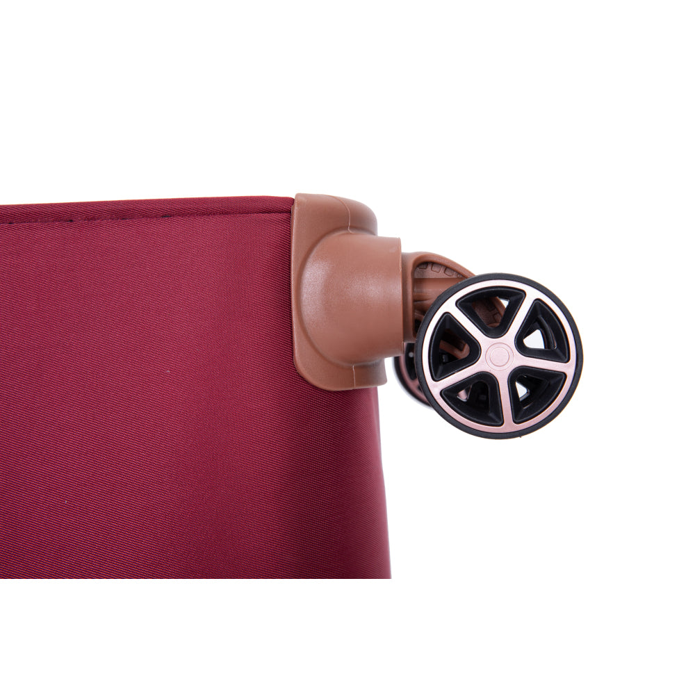 4-Piece Set (16/20/24/28) ,Softshell Suitcase Spinner Wheels Terylene Luggage Sets Carry On Suitcase Luggage Lightweight Durable Suitcase Wine Red