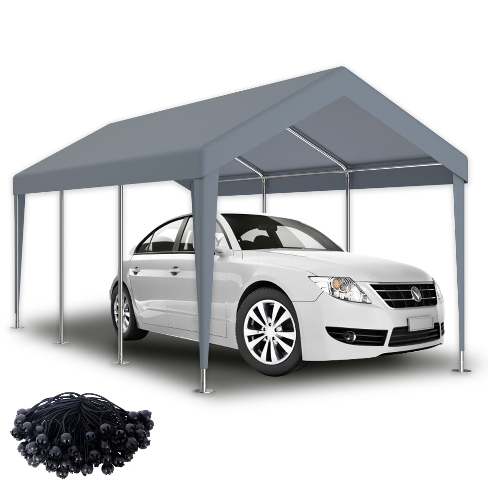 12x20ft Carport Replacement Canopy Cover, Waterproof & UV Protected Tarp with 76 Elastic Buckles Suit for Garage Shelter, Frame is Not Included,white