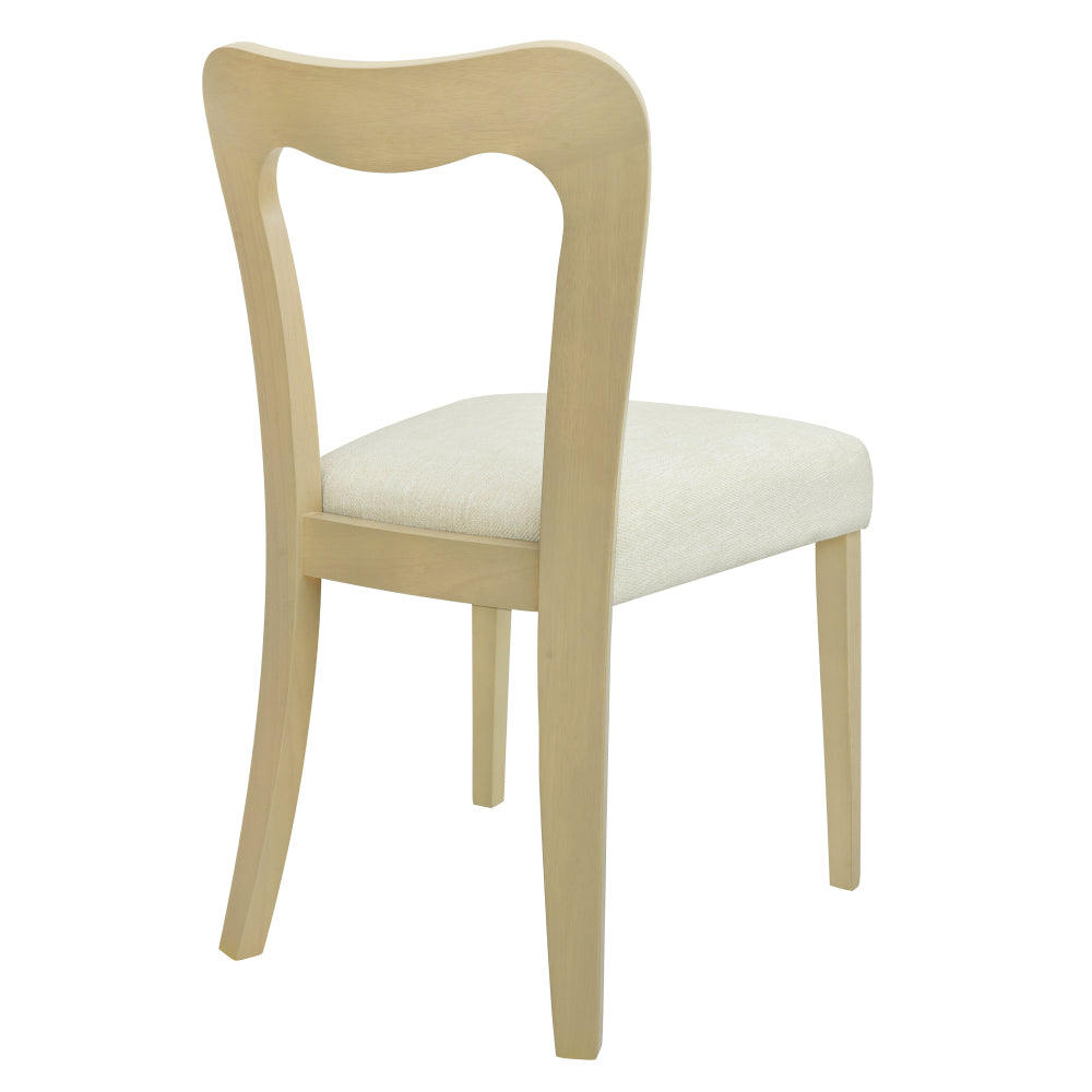 Dining Chair Without Arm(light ash+beige) Set of 2
