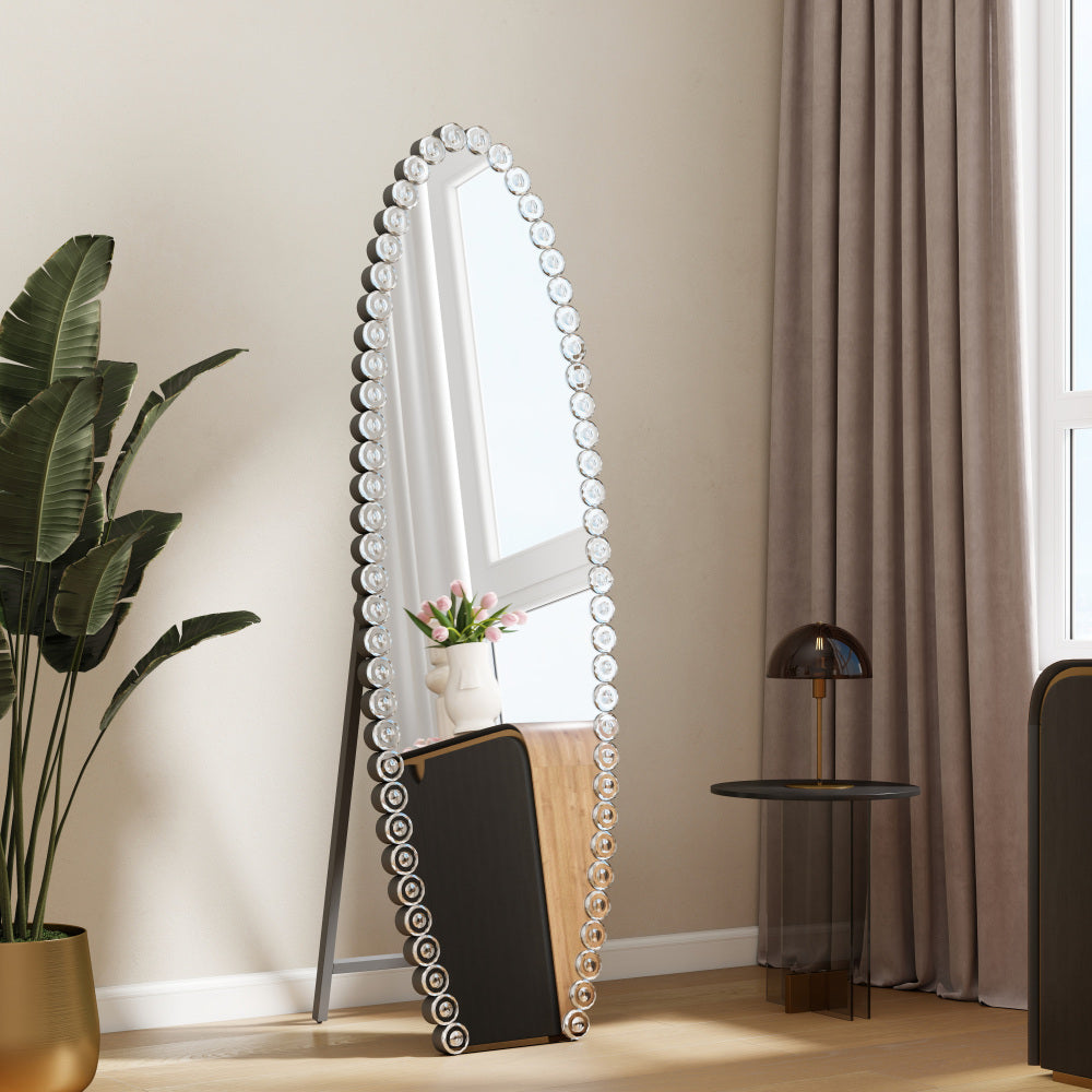 Crystal Full Length Mirror with Stand
