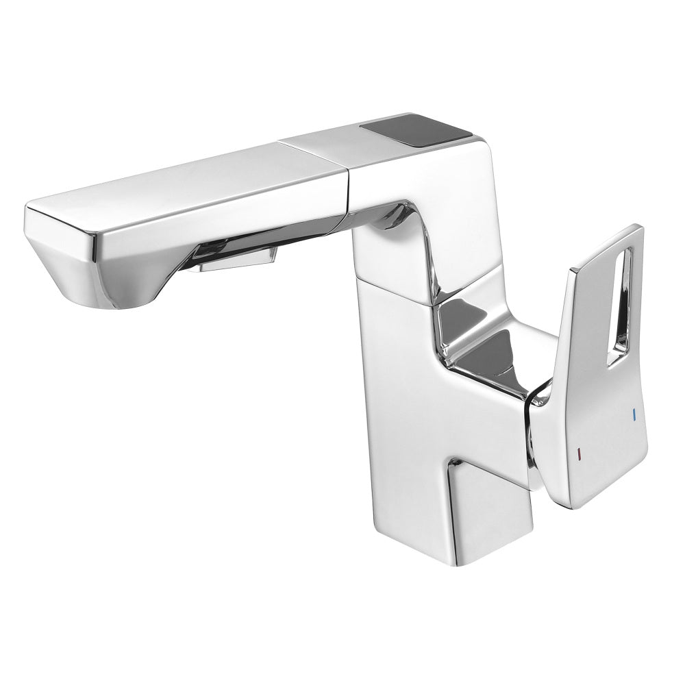 Matte Black Smart LED Bathroom Faucet - Temperature Digital Display, Pull Down Sprayer for RV and Home Sinks