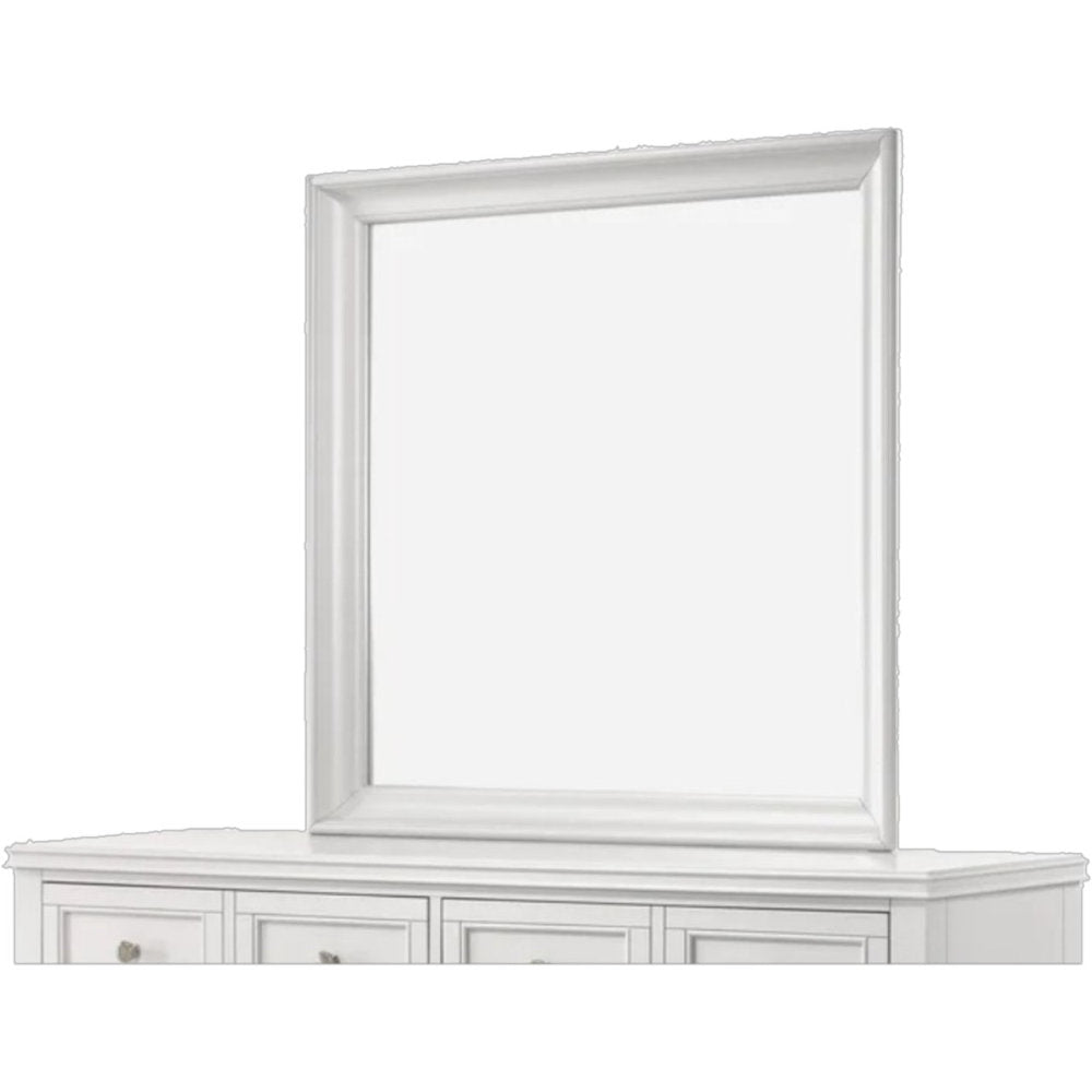 White Square Mirror